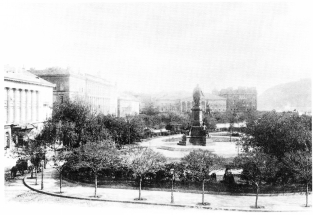 A Ferenc J�zsef t�r 1885 k�r�l, Magyar Nemzeti M�zeum T�rt�neti F�nyk�pt�ra