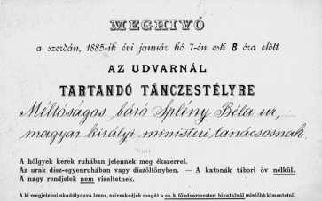 B�li megh�v�, 1885
