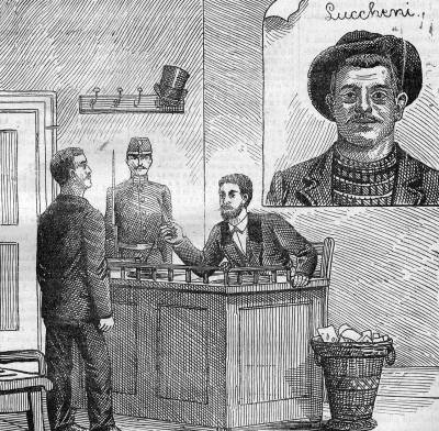 Luccheni kihallgat�sa, fant�ziarajz, Kis Ujs�g, 1898. szeptember 16.