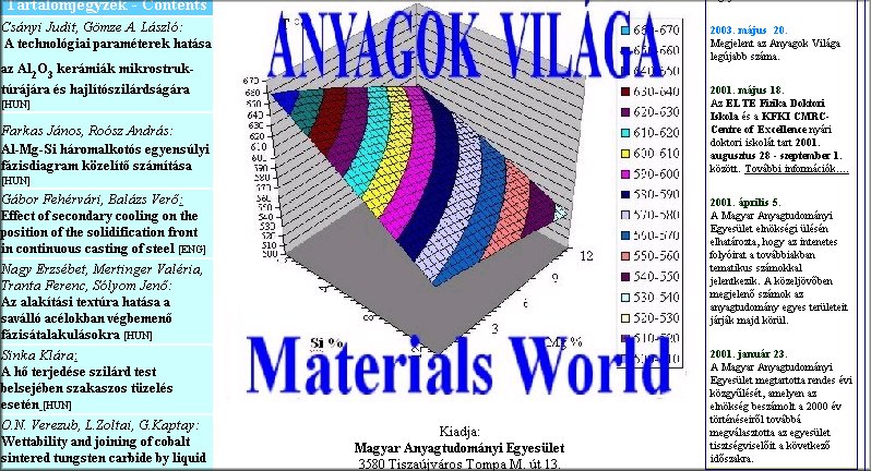 Anyagok Vil�ga 2004. 05.04.