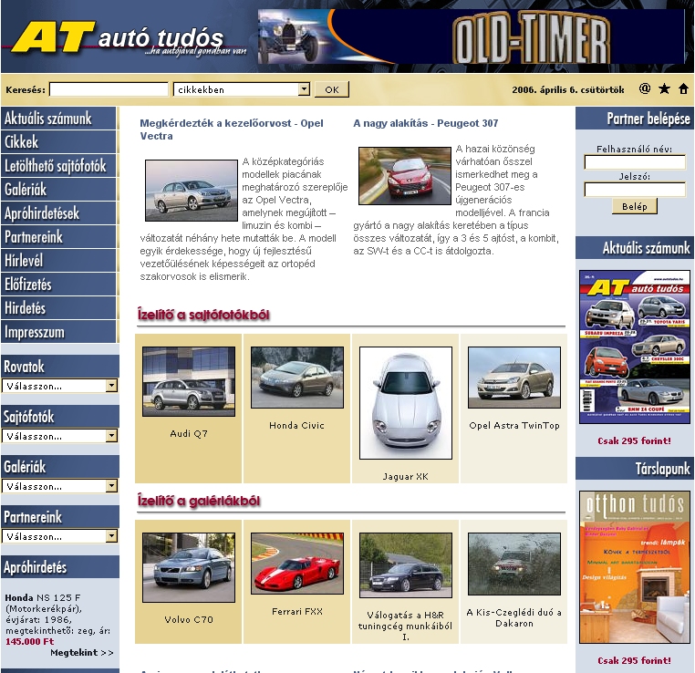 Aut� Tud�s Online 2006.04.06.