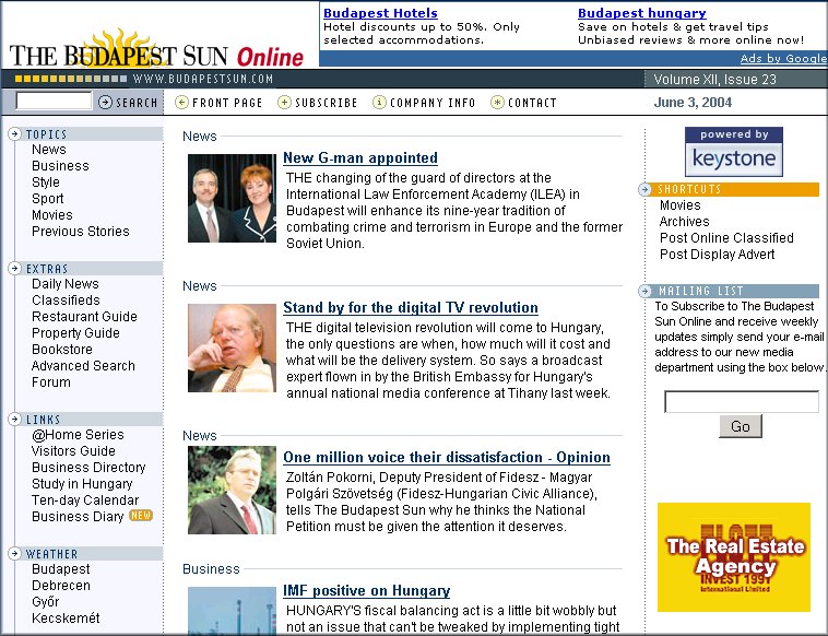 The Budapest Sun Online 2004.06.08.