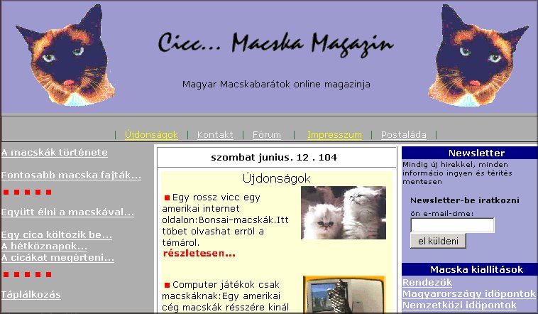 Cicc... Macska Magazin 2004.06.11.