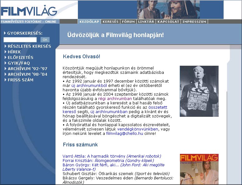 Filmvil�g 2004.11.03.