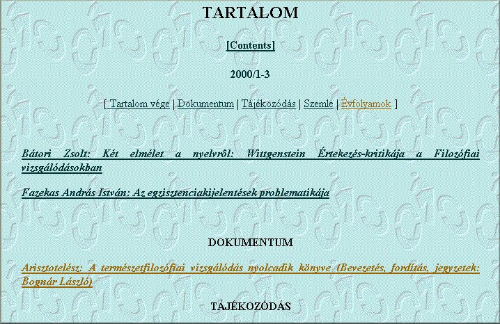Magyar Filoz�fiai Szemle 2004.08.18.