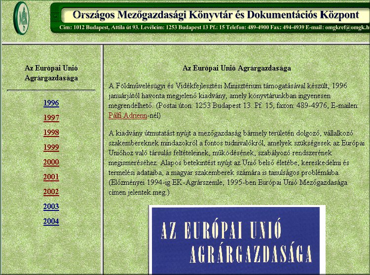 Az Eur�pai Uni� Agr�rgazdas�ga 2004.09.02.