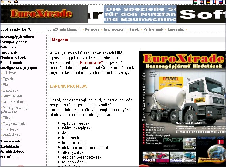 EuroXtrade Magazin 2004.09.03.