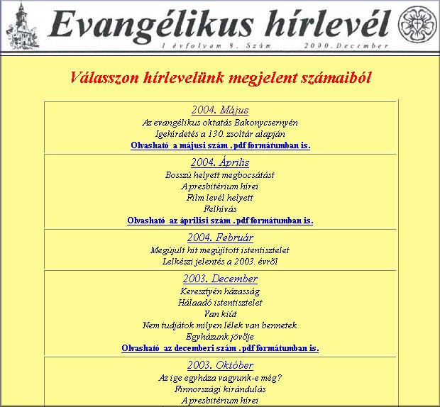 Evang�likus H�rlev�l 2004.09.03.