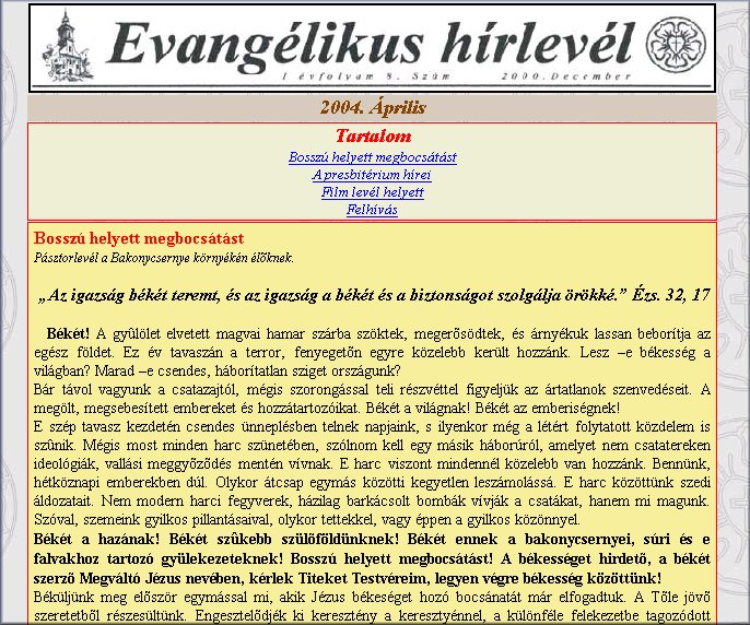 Evang�likus H�rlev�l 2004.09.03.