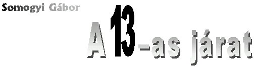Somogyi G�bor: A 13-as j�rat