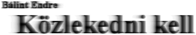 B�lint Endre: K�zlekedni kell