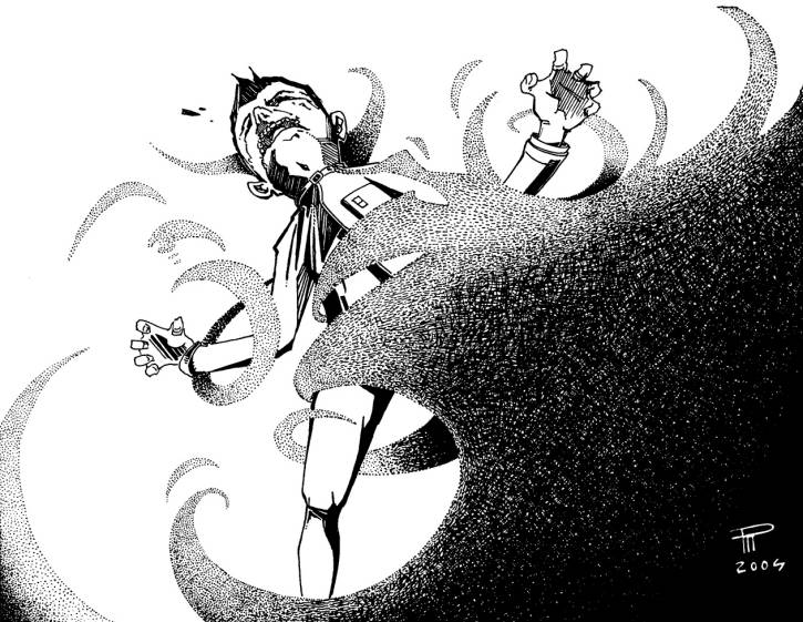 Mez� Ferenc: Nagy hal a kicsit - illusztr�ci� - Grafika &copy; Pilcz Roland