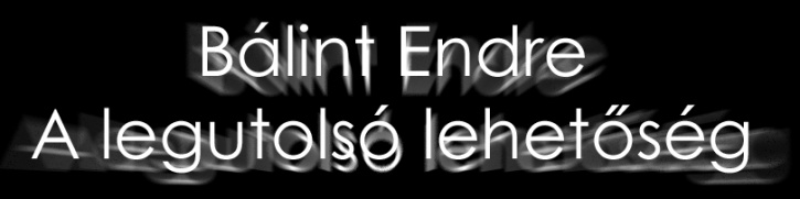 B�lint Endre: A legutols� lehet�s�g - fejl�c - Grafika &copy; Pilcz Roland