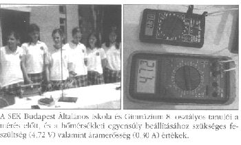 A SEK Budapesti �lt. Iskola
tanul�i m�r�s el�tt...