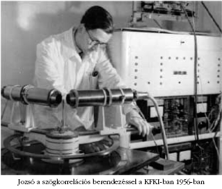 Jozs�a sz�gkorrel�ci�s berendez�ssel a KFKI-ban 1956-ban