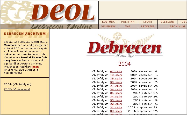 Debrecen 2004.12.08.