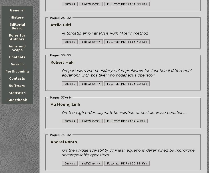 Miskolc Mathematical Notes