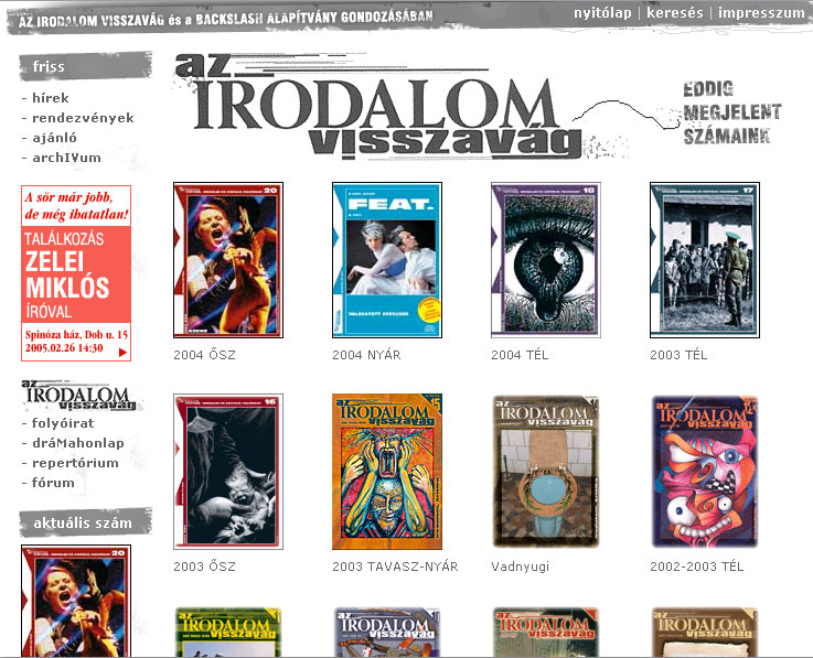 Az Irodalom Visszav�g 2005.03.07.