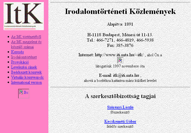 Irodalomt�rt�neti K�zlem�nyek 2005.03.07.