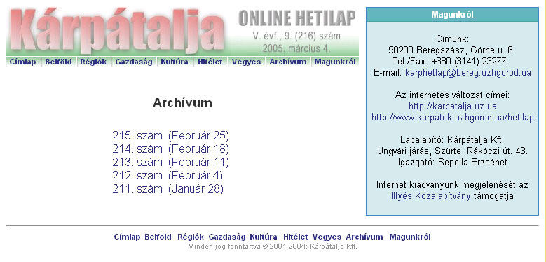 K�rp�talja 2005.03.08.