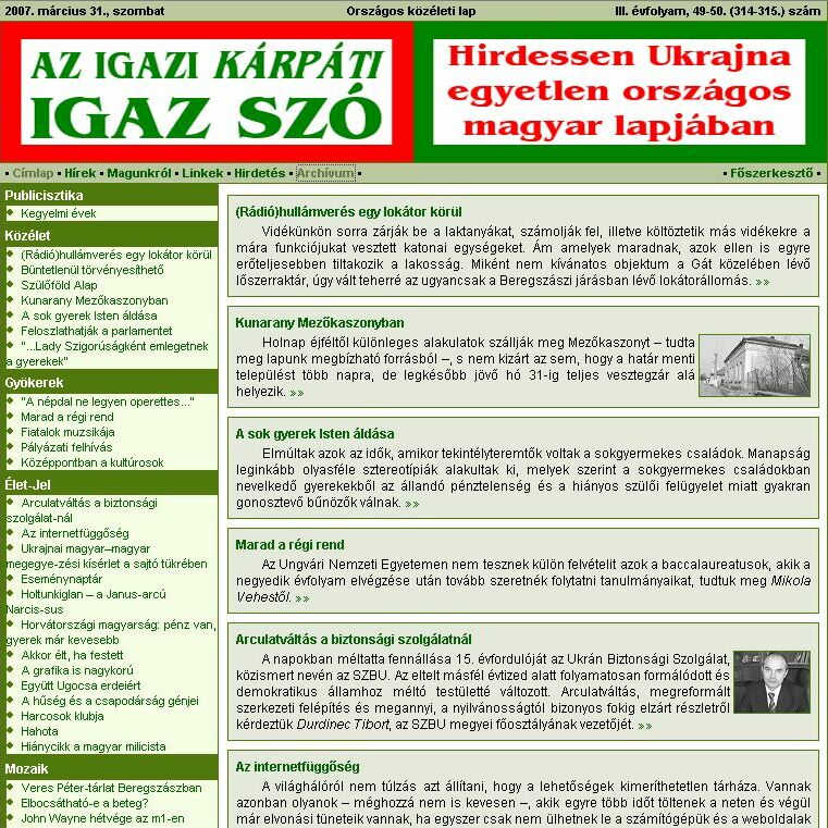 K�rp�ti Igaz Sz� 2007.04.01.