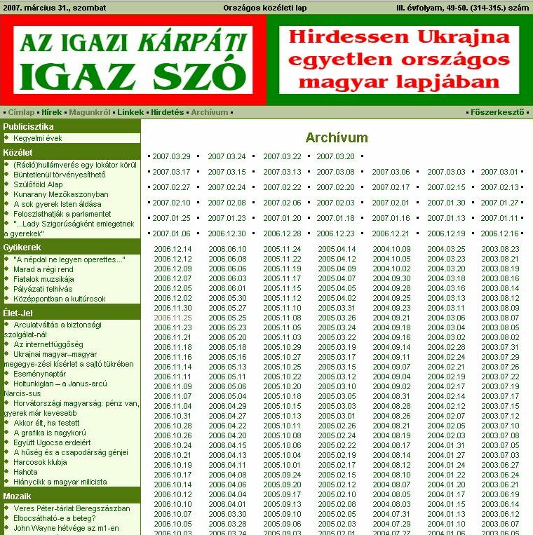 K�rp�ti Igaz Sz� 2007.04.01.