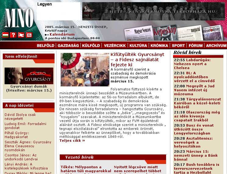 Magyar Nemzet Online 2005.03.15.