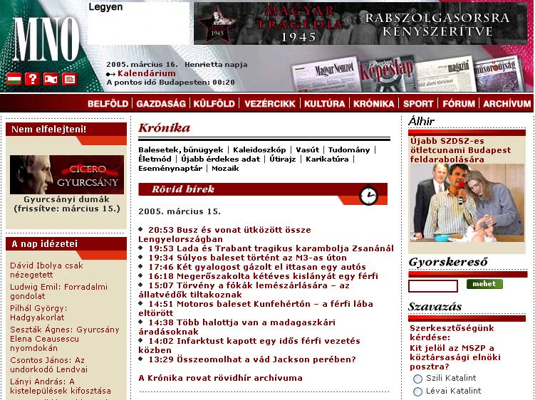 Magyar Nemzet Online 2005.03.15.
