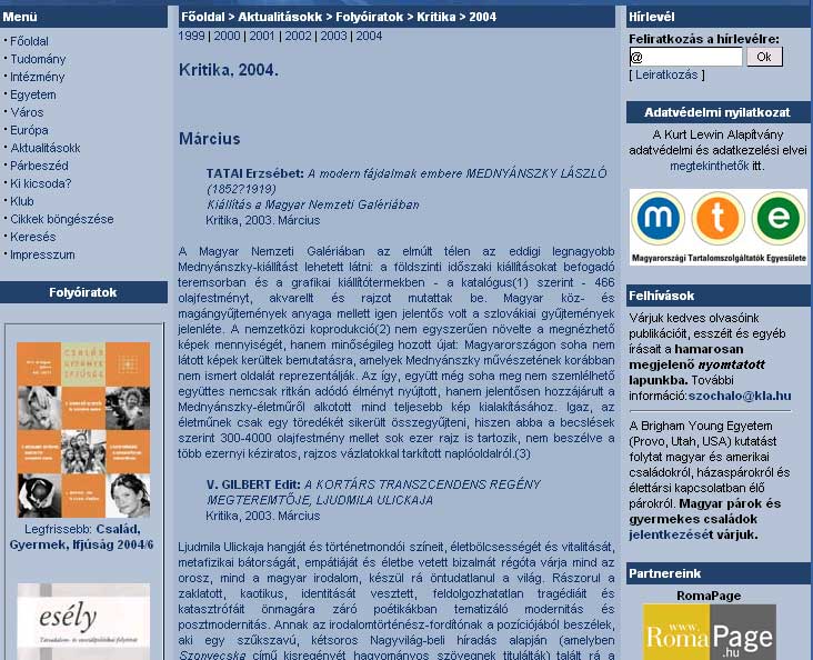 Kritika 2005.03.16.