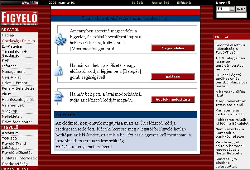 Figyel� 2005.03.19.