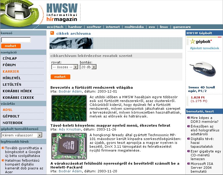 HWSW Informatikai H�rmagazin 2005.05.05.