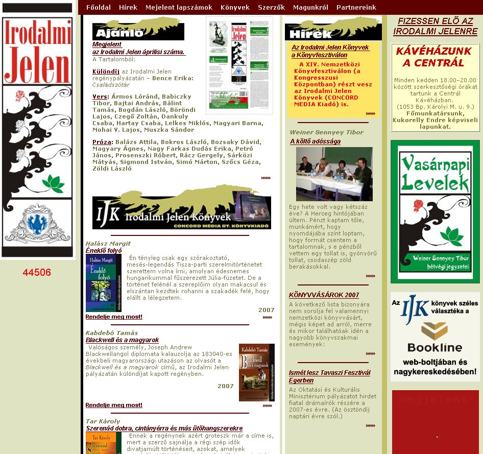 Irodalmi Jelen 2007.04.18.