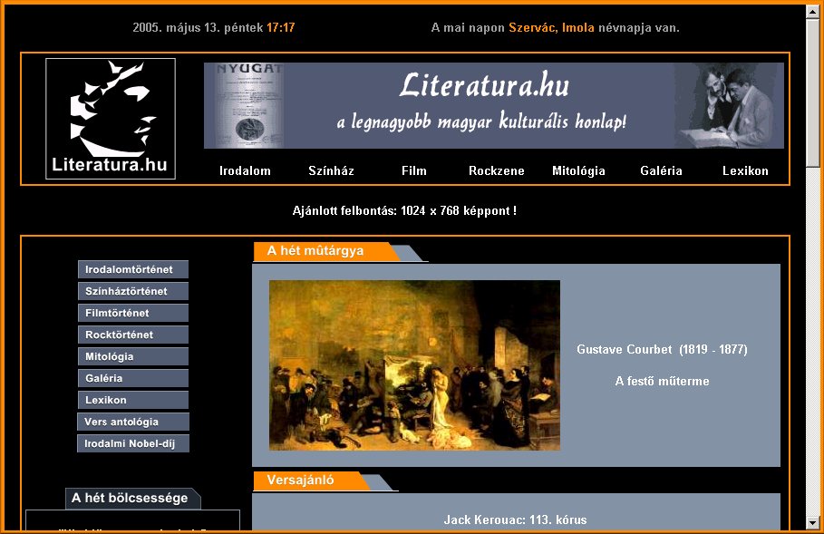 Literatura.hu 2005.05.13.