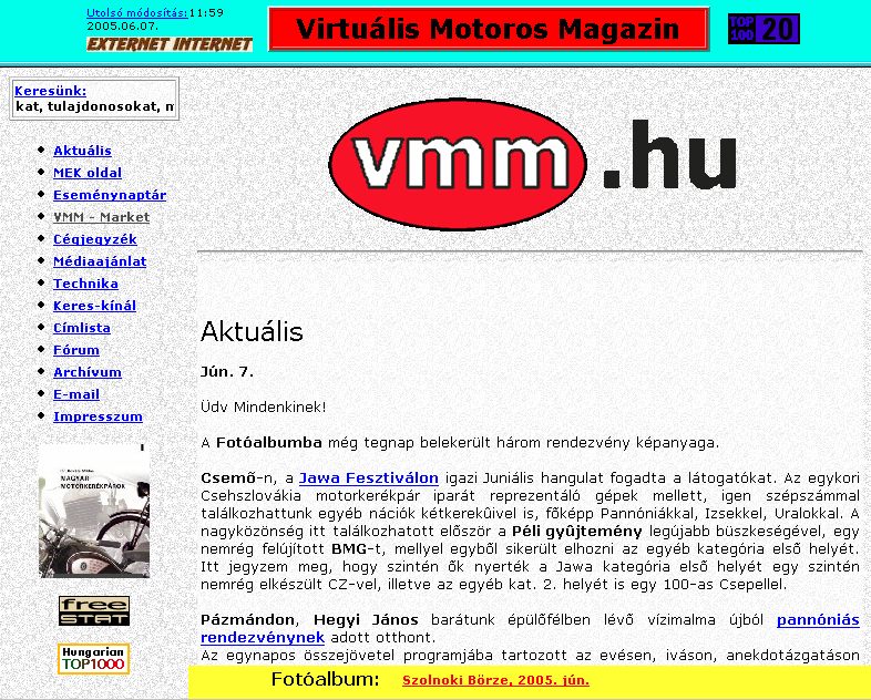 Virtu�lis Motoros Magazin