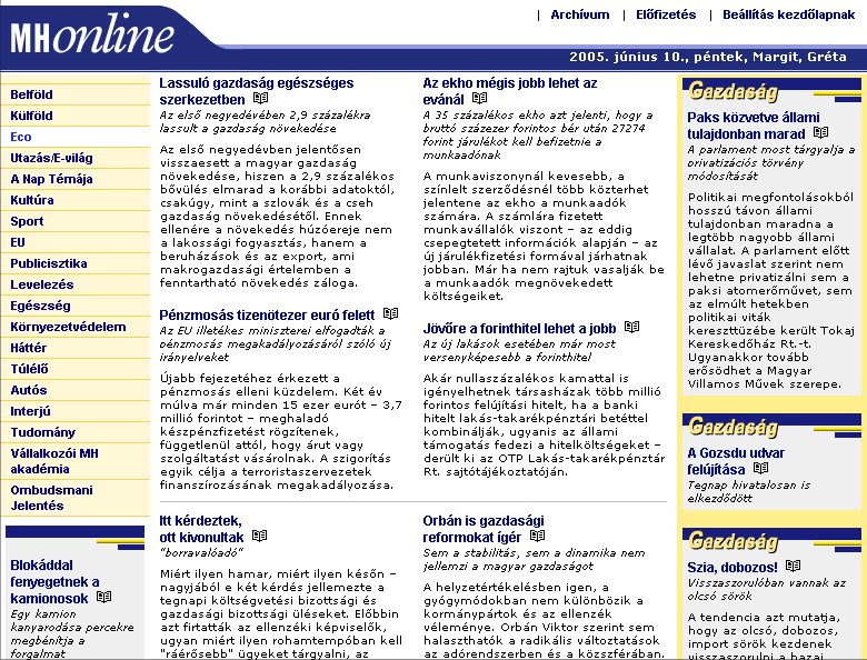 Magyar H�rlap Online 2005.06.10.
