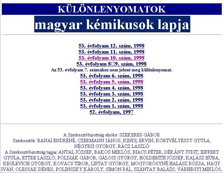 Magyar K�mikusok Lapja 2005.06.14.