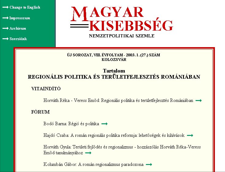 Magyar Kisebbs�g 2005.06.15.