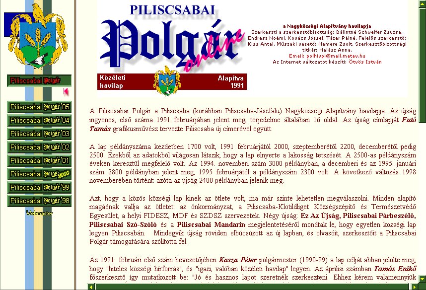Piliscsabai Polg�r Online 2005.07.22.