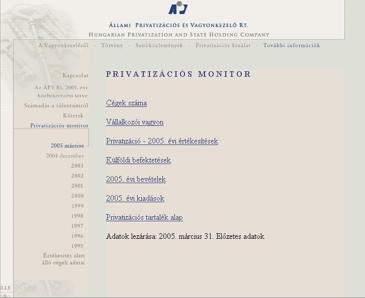 Privatiz�ci�s Monitor 2005.08.04.