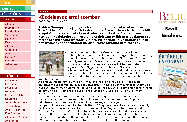 Somogyi H�rlap 2005.08.24.