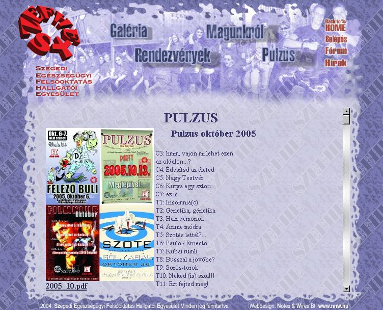 Pulzus, 2005-10-17