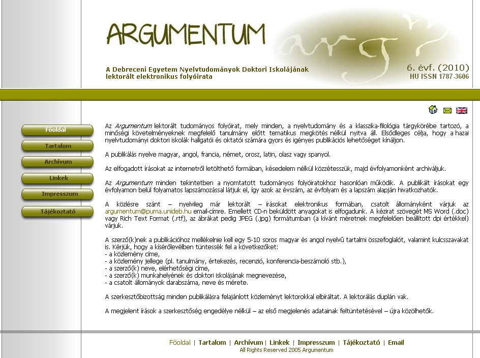 Argumentum 2010.08.18.
