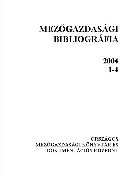Magyar Mez�gazdas�gi Bibliogr�fia 2005.10.28.