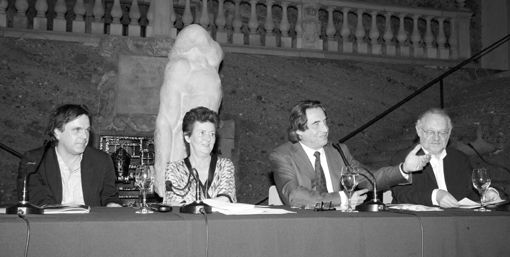 Markus Hinterhäuser, Helga Rabl-Stadler, Riccardo Muti és Jürgen Flimm Silvia Lelli felvétele