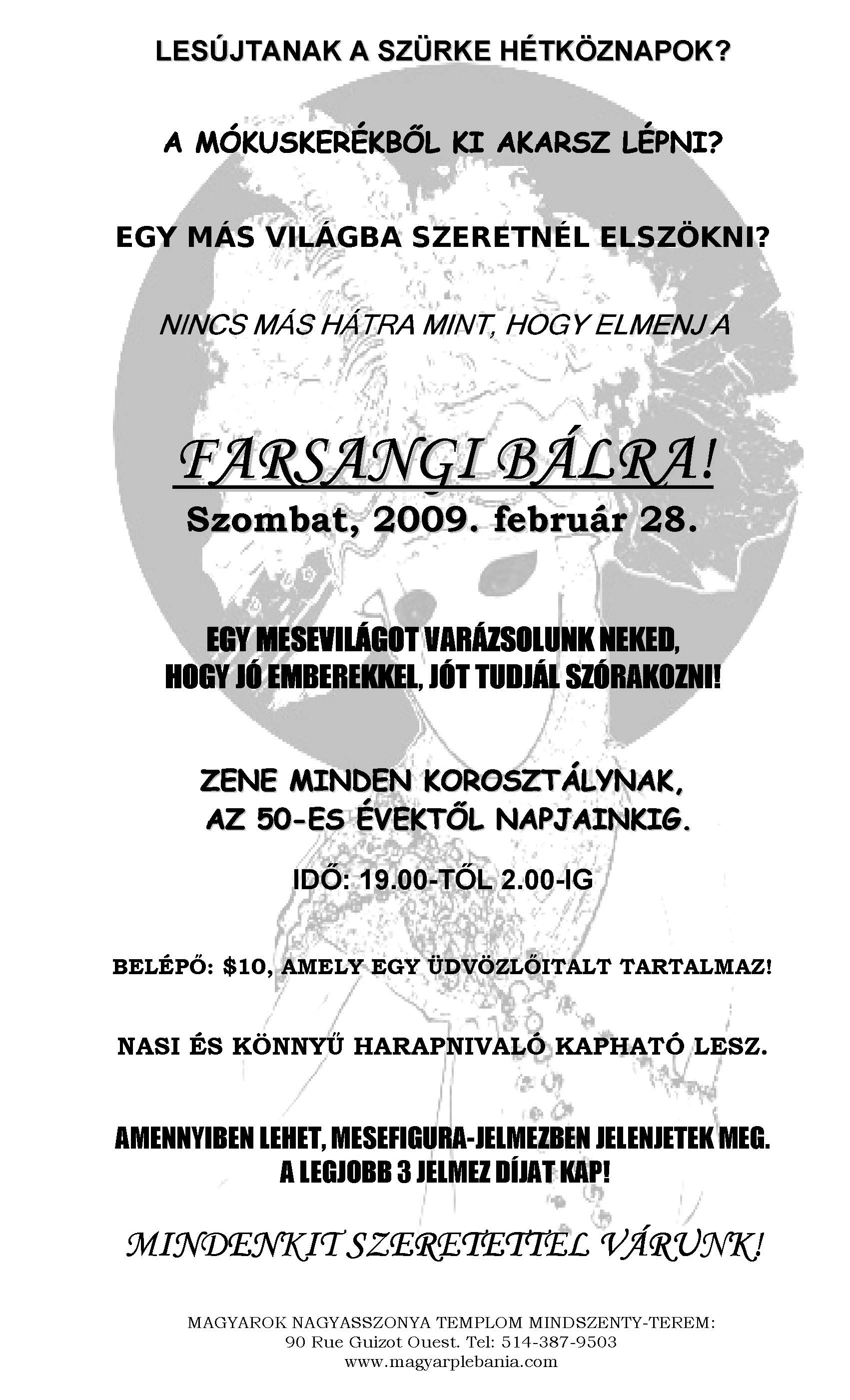 Magyar farsangi bál Montreálban