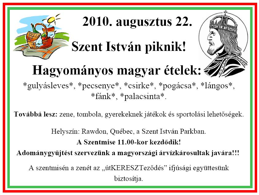Szent István piknik Rawdonban