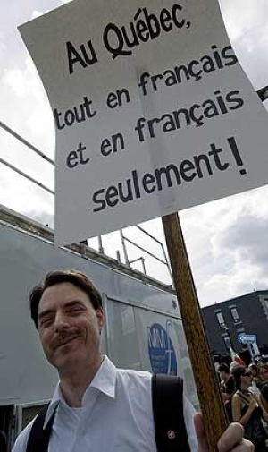 "Québecben mindent franciául is kizárólag franciául!"