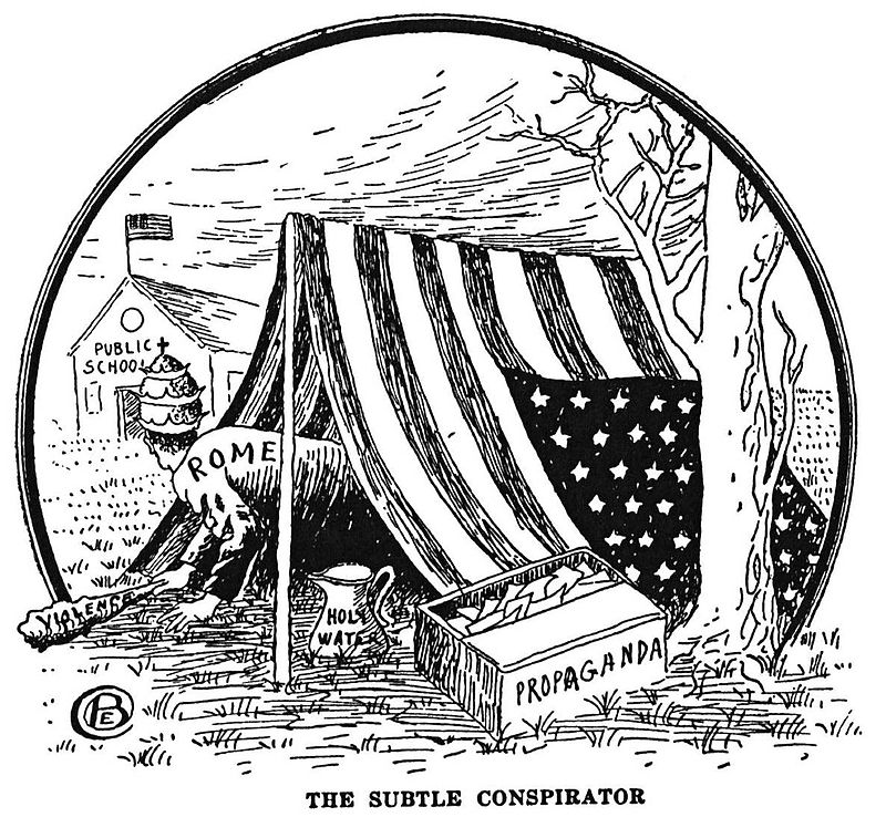 Katolikus-ellenes propaganda az USA-ban (1926).