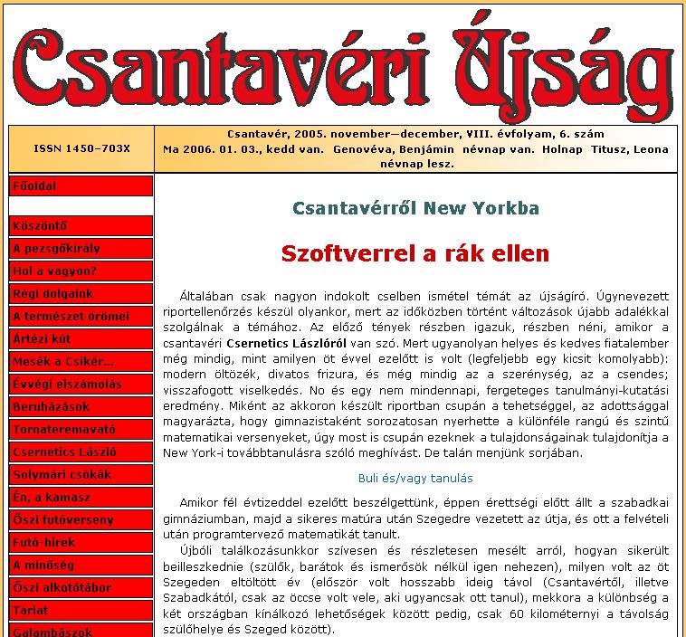 Csantav�ri �js�g, 2006-01-03