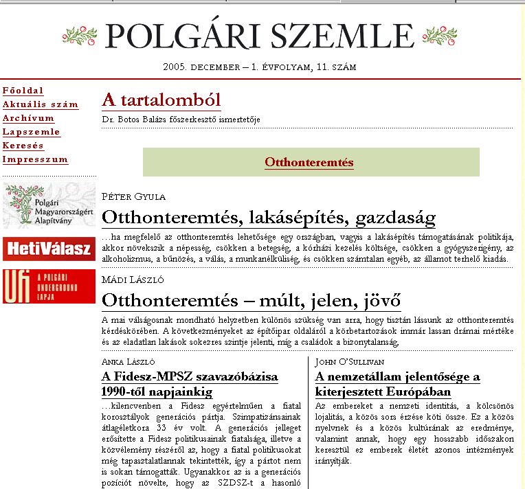 Polg�ri Szemle, 2006-01-24